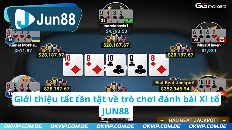 Giới thiệu tất tần tật về trò chơi đánh bài Xì tố tại JUN88