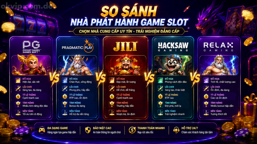 Nên Chọn Nhà Phát Hành Slot Nào? So Sánh 3 Đơn Vị Phổ Biến